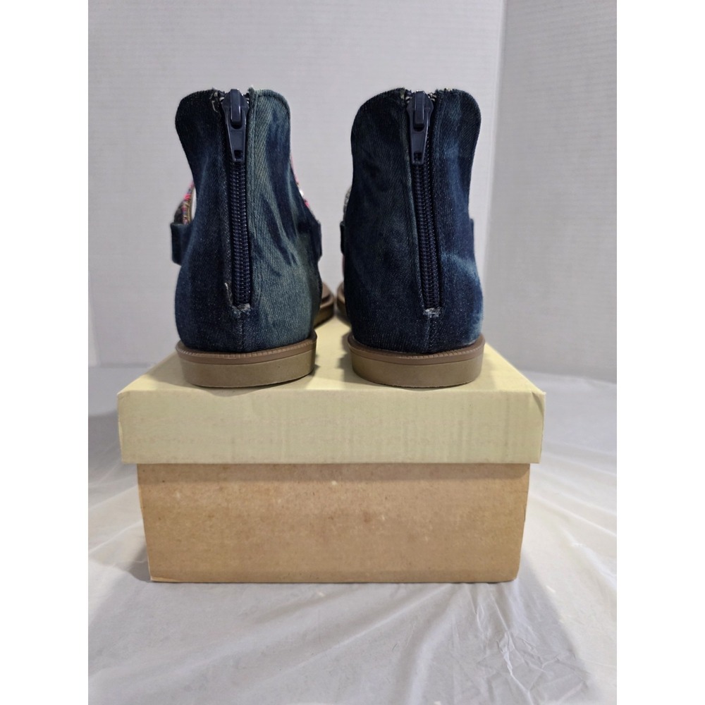 Very G Dakota Pink Blue Striped Sandal‎ Womans Size 9 Denim - Picture 6 of 13